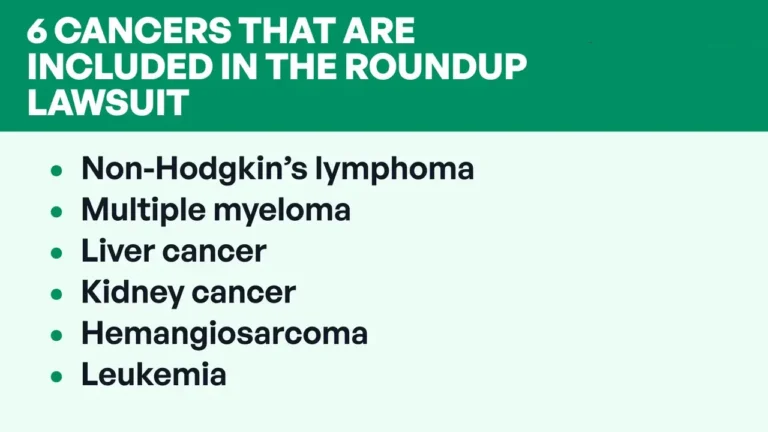 what cancers are included in the roundup lawsuit